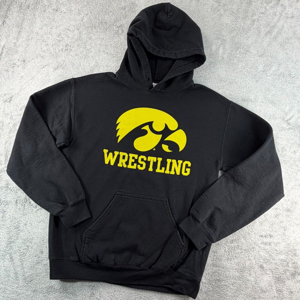 Iowa Hawkeyes Wrestling Hoodie Mens S Black University of Iowa Sweatshirt
